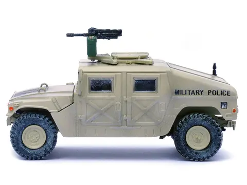 M988 MODERN 4Ã—4 UTILITY VEHICLE WITH GRENADE LAUNCHER DESERT SAND "MILITARY POLICE 4TH TRAFFIC PLATOON A COMPANY 92ND MP BATTALION 89TH MP BRIGADE AD DAMAN SAUDI ARABIA GULF WAR" (1990) "MILITARY MINIATURE" SERIES 1/64 DIECAST MODEL BY PANZERKAMPF