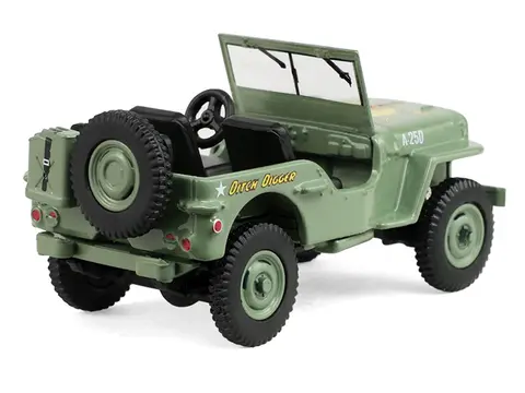 1942 WILLYâ€™S MB JEEP OLIVE GREEN "AMERICA 250 EDITION" "ANNIVERSARY COLLECTION" SERIES 18 1/64 DIECAST MODEL CAR BY GREENLIGHT