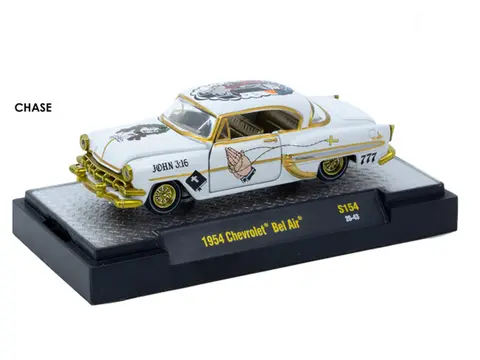 "AUTO-THENTICS" 6 PIECE SET RELEASE S154 IN DISPLAY CASES LIMITED EDITION 1/64 DIECAST MODEL CARS BY M2 MACHINES