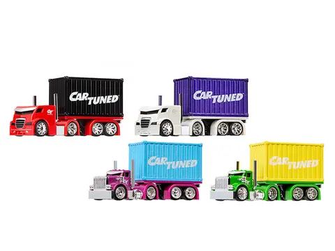 "RIGS" CONTAINER CASE SERIES 2 SET OF 4 PIECES DIECAST MODEL CARS BY CARTUNED
