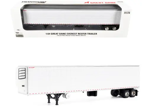 GREAT DANE EVEREST 53FT REFRIDGERATED TRAILER WHITE "TRANSPORT SERIES" 1/64 DIECAST MODEL BY DIECAST MASTERS
