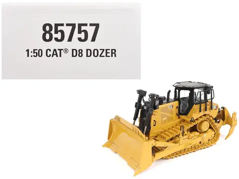 CAT CATERPILLAR D8 TRACK-TYPE DOZER (STANDARD CONFIGURATION) YELLOW "HIGH LINE" SERIES  1/50 DIECAST MODEL BY DIECAST MASTERS