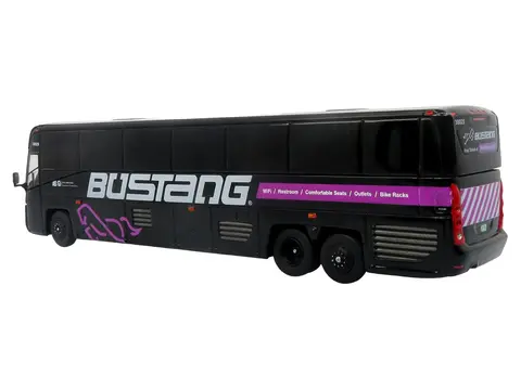 MCI D4520 COMMUTER COACH BUS "BUSTANG - COLORADO DEPARTMENT OF TRANSPORTATION" BLACK "THE BUS & MOTORCOACH COLLECTION" LIMITED EDITION TO 504 PIECES WORLDWIDE 1/87 (HO) SCALE DIECAST MODEL BY ICONIC REPLICAS