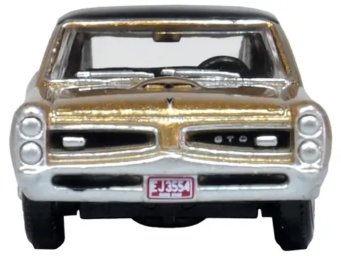 1966 PONTIAC GTO MARTINIQUE BRONZE METALLIC WITH BLACK TOP 1/87 (HO) SCALE DIECAST MODEL CAR BY OXFORD DIECAST