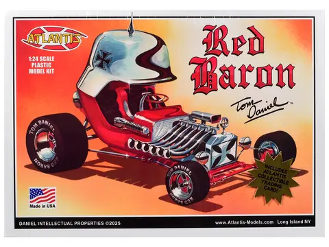 SKILL 2 MODEL KIT TOM DANIEL'S RED BARON SHOW ROD 1/24 SCALE MODEL BY ATLANTIS