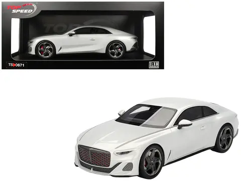BENTLEY BATUR BONNEVILLE PEARL WHITE METALLIC 1/18 MODEL CAR BY TOP SPEED