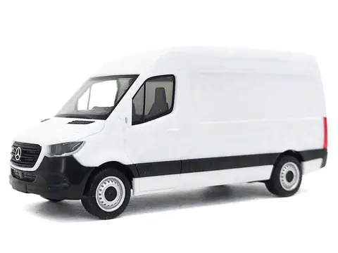 2018 MERCEDES-BENZ SPRINTER VAN WHITE 1/87 (HO) PLASTIC MODEL CAR BY PROMOTEX