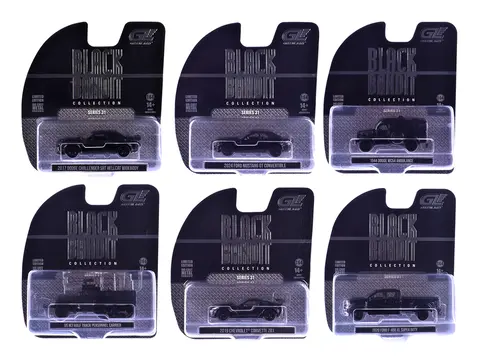 "BLACK BANDIT" SERIES 31 6 PIECE SET 1/64 DIECAST MODEL CARS BY GREENLIGHT