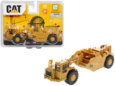 CAT CATERPILLAR 627G AUGER SCRAPER YELLOW 1/87 (HO) DIECAST MODEL BY DIECAST MASTERS
