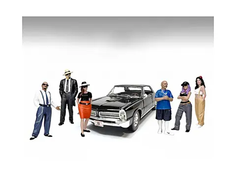 "HANGING OUT 3" 6 PIECE FIGURE SET FOR 1/24 SCALE MODELS BY AMERICAN DIORAMA