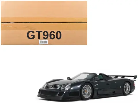 1999 MERCEDES-BENZ AMG CLK-GTR ROADSTER GRAY METALLIC 1/18 MODEL CAR BY GT SPIRIT