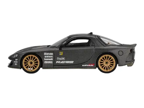 MAZDA RX-7 RE-AMEMIYA "MATSUKIYO KOKU 3 ROTOR NA-7" CARBON FIBER "TOKYO AUTO SALON 2025 BEST TUNED CAR AWARD" LIMITED EDITION 1/64 DIECAST MODEL CAR BY MINI GT
