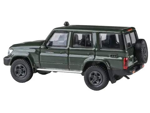 2014 TOYOTA LAND CRUISER LC 76 MILITARY GREEN 1/64 DIECAST MODEL CAR BY PARAGON MODELS