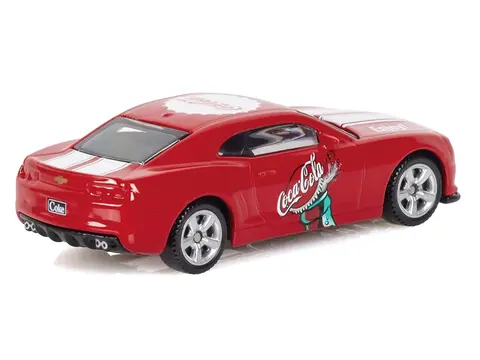 2013 CHEVROLET CAMARO SS "COCA-COLA" RED WITH WHITE STRIPES 1/64 DIECAST MODEL BY MOTORCITY CLASSICS
