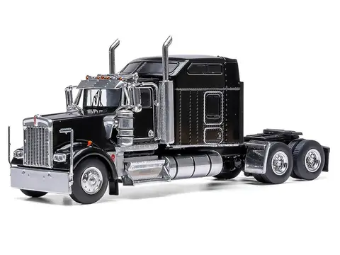 1990 KENWORTH W900 TRUCK TRACTOR BLACK 1/64 DIECAST MODEL BY IXO MODELS