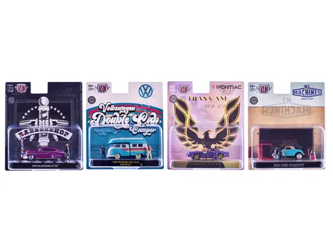 "AUTO NEWS" RELEASE 22 SET OF 4 CARS LIMITED EDITION TO 3600 PIECES WORLDWIDE 1/64 DIECAST MODELS BY M2 MACHINES