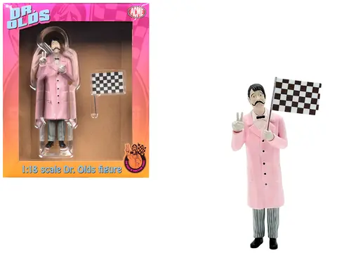 "DR. OLDS" FIGURE WITH FLAG FOR 1/18 SCALE MODELS BY ACME