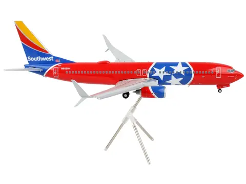 BOEING 737-800 COMMERCIAL AIRCRAFT WITH FLAPS DOWN "SOUTHWEST AIRLINES - TENNESSEE ONE" TENNESSEE FLAG LIVERY "GEMINI 200" SERIES 1/200 DIECAST MODEL AIRPLANE BY GEMINIJETS