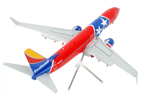 BOEING 737-800 COMMERCIAL AIRCRAFT WITH FLAPS DOWN "SOUTHWEST AIRLINES - TENNESSEE ONE" TENNESSEE FLAG LIVERY "GEMINI 200" SERIES 1/200 DIECAST MODEL AIRPLANE BY GEMINIJETS