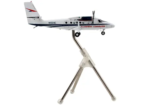 DE HAVILLAND DHC-6-300 COMMERCIAL AIRCRAFT "ALLEGHENY AIRLINES" WHITE WITH BLUE STRIPES "GEMINI 200" SERIES 1/200 DIECAST MODEL AIRPLANE BY GEMINIJETS