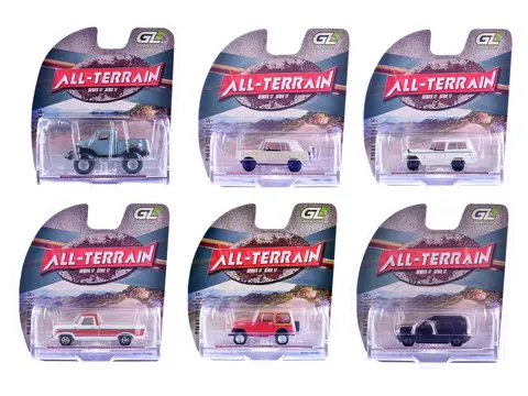 "ALL TERRAIN" SERIES 17 SET OF 6 PIECES 1/64 DIECAST MODEL CARS BY GREENLIGHT