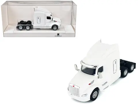 PETERBILT 579 SLEEPER CAB WHITE 1/87 (HO) PLASTIC MODEL CAR BY HO LOGISTICS