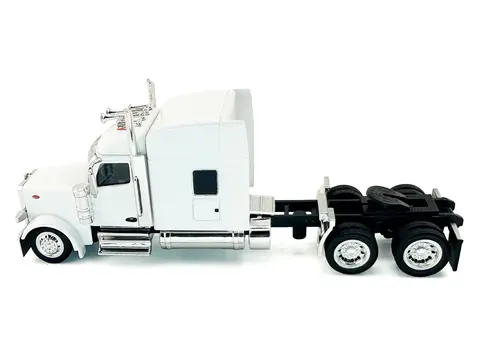 PETERBILT 589 WITH STAND UP SLEEPER CAB WHITE 1/87 (HO) PLASTIC MODEL CAR BY HO LOGISTICS
