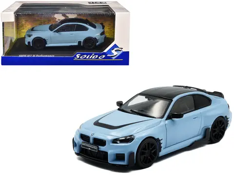 2023 BMW M2 M PERFORMANCE ZANDVOORT BLUE WITH BLACK TOP 1/43 DIECAST MODEL CAR BY SOLIDO