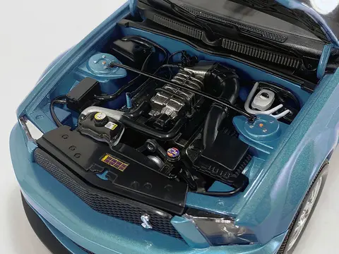2007 FORD SHELBY GT500 WINDVEIL BLUE METALLIC "SHELBY COLLECTIBLES" SERIES 1/18 DIECAST MODEL CAR BY ACME