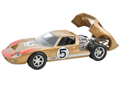 1966 FORD GT40 MKII #5 KANDY GOLD METALLIC WITH WHITE STRIPES AND RED GRAPHICS 1/43 DIECAST MODEL CAR BY NOREV