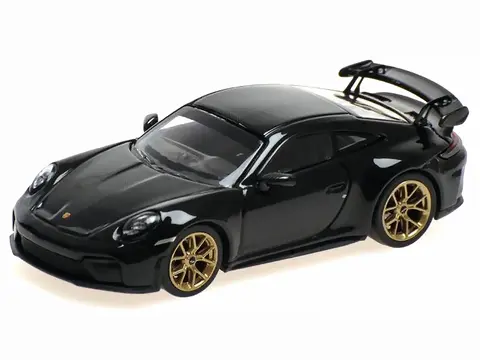 2025 PORSCHE 911 (992.2) GT3 WEISSACH PACKAGE BLACK WITH CARBON STRIPE LIMITED EDITION TO 240 PIECES WORLDWIDE 1/64 DIECAST MODEL CAR BY MINICHAMPS