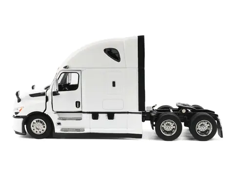 2025 FREIGHTLINER CASCADIA GEN-5 SLEEPER CAB TRUCK TRACTOR WINTER WHITE "TRANSPORT SERIES" 1/64 DIECAST MODEL BY DIECAST MASTERS