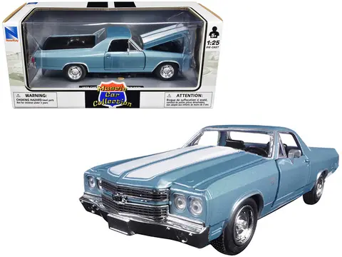 1970 CHEVROLET EL CAMINO SS BLUE 1/25 DIECAST MODEL CAR BY NEW RAY