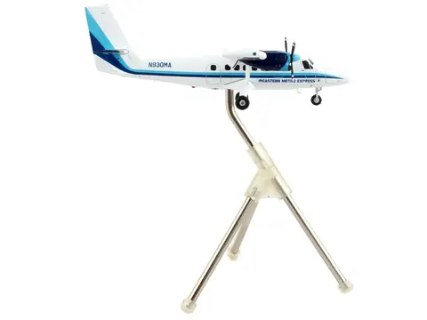 DE HAVILLAND DHC-6-200 COMMERCIAL AIRCRAFT "EASTERN AIR LINES - METRO EXPRESS" WHITE WITH BLUE STRIPES "GEMINI 200" SERIES 1/200 DIECAST MODEL AIRPLANE BY GEMINIJETS