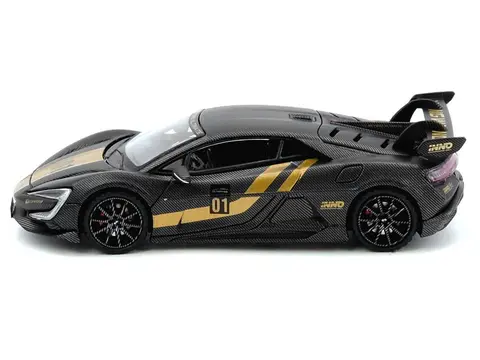 YANGWANG U9 #01 CARBON FIBER WITH GOLD STRIPES "APA XPO 2025 EVENT EDITION" 1/64 DIECAST MODEL CAR BY INNO MODELS