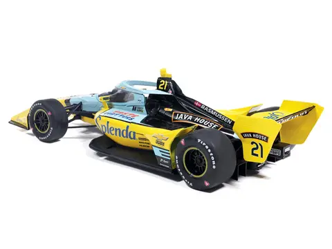 DALLARA INDYCAR #21 CHRISTIAN RASMUSSEN "SPLENDA" ED CARPENTER RACING (ROAD COURSE CONFIGURATION) "NTT INDYCAR SERIES" (2026) 1/18 DIECAST MODEL CAR BY IXO MODELS