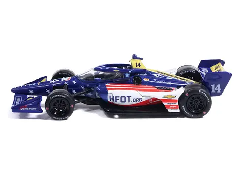 DALLARA INDYCAR #14 SANTINO FERRUCCI "HFOT.ORG" AJ FOYT RACING (ROAD COURSE CONFIGURATION) "NTT INDYCAR SERIES" (2026) 1/64 DIECAST MODEL CAR BY IXO MODELS