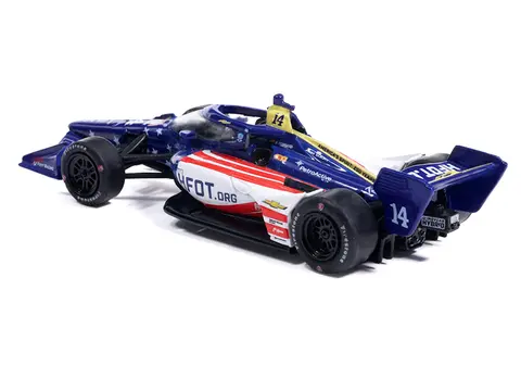 DALLARA INDYCAR #14 SANTINO FERRUCCI "HFOT.ORG" AJ FOYT RACING (ROAD COURSE CONFIGURATION) "NTT INDYCAR SERIES" (2026) 1/64 DIECAST MODEL CAR BY IXO MODELS