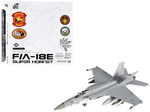 BOEING F/A-18E SUPER HORNET AIRCRAFT "VFA-87 GOLDEN WARRIORS USS GEORGE H. W. BUSH" (2017) UNITED STATES NAVY 1/72 DIECAST MODEL BY JC WINGS
