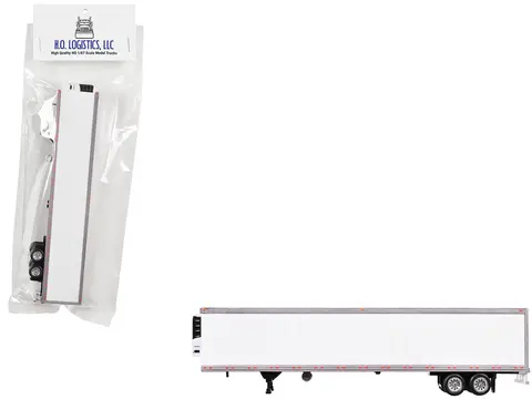 BOX DRY GOODS TRAILER WHITE 1/87 (HO) SCALE PLASTIC MODEL BY HO LOGISTICS