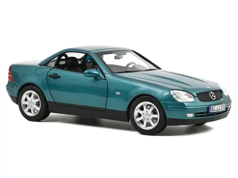 1996 MERCEDES-BENZ SLK CONVERTIBLE VIVIANIT GREEN METALLIC 1/18 DIECAST MODEL CAR BY NOREV