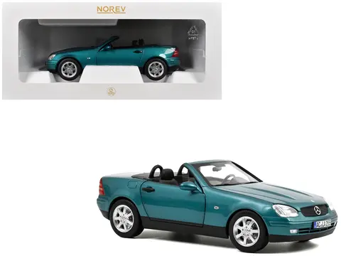 1996 MERCEDES-BENZ SLK CONVERTIBLE VIVIANIT GREEN METALLIC 1/18 DIECAST MODEL CAR BY NOREV