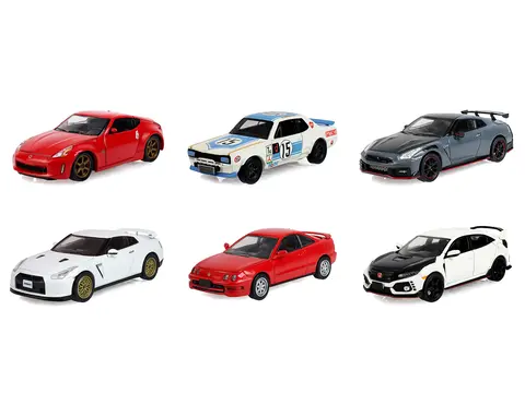 "TOKYO TORQUE" SERIES 10 SET OF 6 PIECES 1/64 DIECAST MODEL CARS BY GREENLIGHT