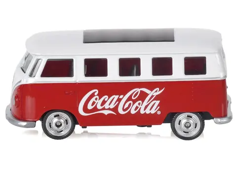 1963 VOLKSWAGEN TYPE 2 VAN "COCA-COLA" RED AND WHITE 1/50 DIECAST MODEL BY MOTORCITY CLASSICS
