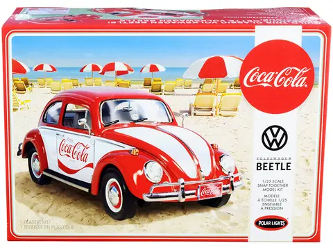 SKILL 3 SNAP MODEL KIT VOLKSWAGEN BEETLE "COCA-COLA" 1/25 SCALE MODEL BY POLAR LIGHTS