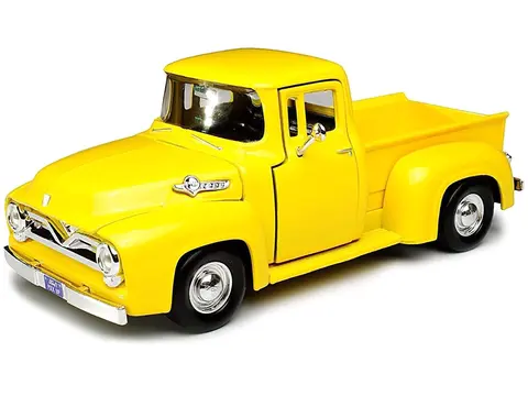 1955 FORD F-100 PICKUP TRUCK YELLOW 1/24 DIECAST MODEL CAR BY MOTORMAX