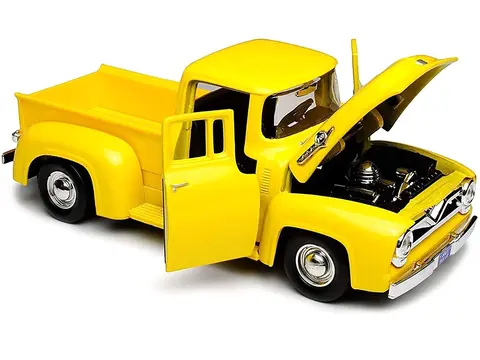 1955 FORD F-100 PICKUP TRUCK YELLOW 1/24 DIECAST MODEL CAR BY MOTORMAX