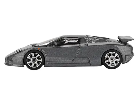 BUGATTI EB110 SUPER SPORT GRIGIO SCURO DARK GRAY METALLIC LIMITED EDITION 1/64 DIECAST MODEL CAR BY MINI GT