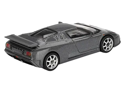 BUGATTI EB110 SUPER SPORT GRIGIO SCURO DARK GRAY METALLIC LIMITED EDITION 1/64 DIECAST MODEL CAR BY MINI GT