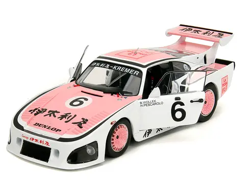 PORSCHE 935 K3 #6 BOB WOLLEK - HENRI PESCAROLO WINNER "SUZUKA 1000KM" (1981) "PINK SLIPS" SERIES 1/18 DIECAST MODEL CAR BY JADA